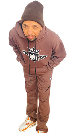 Conjunto Moletom Power Caps Big Logo Street Brown Blusa + Calça - comprar online