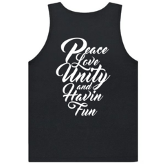 Camiseta Regata Peace Unity Love Having Fun - comprar online
