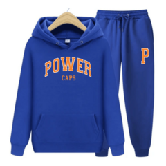 Conjunto Moletom Power Blusa Canguru + Calça Blue & Orange - comprar online