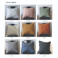 Pack x4 almohadones de tusor liso en internet