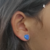 Aretes corazones azules para niña