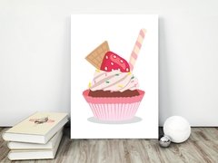 Placa decorativa MDF Cupcake