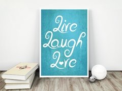 Placa decorativa MDF Live Laugh Love