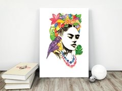 Placa decorativa MDF Frida Kahlo