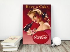 Placa decorativa MDF Coca-Cola Pinup