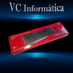 KIT WIRELESS TECLADO E MOUSE USB K-W10BK PRETO C3 TECH@