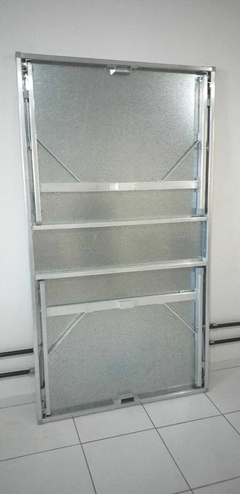 Mesa Pés dobráveis ( ou fixo ) em alumínio c/ tampo em chapa galvanizada , inox ou alumínio - comprar online