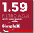 Simplex 1.59 Filtro Azul c/ Antirreflexo - Pré Compra - comprar online