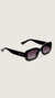 Retro rectangle sunglasses pure black on internet