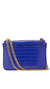 The victoria medium shoulder bag Sapphire Croc - comprar online