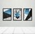 Kit de quadros Geometrico Moderno Azul Turquesa - Quadros decorativos | Pirilampo Decor
