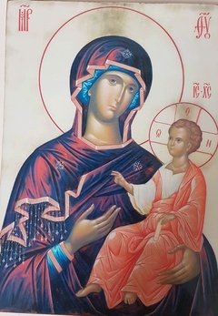 Icono bizantino "madre de dios salvadora de almas"