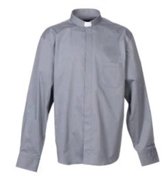 Camisa gris claro manga larga talle S