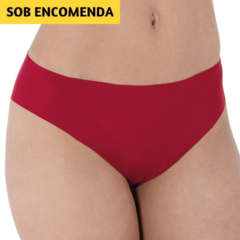 Calcinha DeMillus. Adere ao corpo, sem elásticos nas cavas, sem elásticos na cintura. Cores: vermelho, Branco, Preto e Bege. Tamanhos: PE, ME, GR, EG, XG.