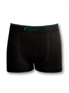 Cueca Boxer kid Ultraleve Zeus, em microfibra, sem costuras laterais. Cor Preta