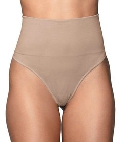 Calcinha Cinta Fio-dental Ultraleve, faixa dupla na barriga, modela silhueta.