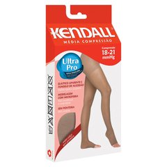 Kendall Meia Calça Sem Ponteira, média compressão, cor MEL, fundo algodão