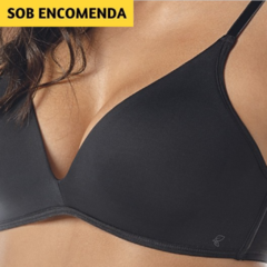 Sutiã Angelet Lieve DeMillus 063046. Frente inteira em espuma moldada, anatômica e supermacia. Costura embutida. Não marca sob a roupa. Sem aro. Barbatanas nas laterais. Acomoda os seios de forma natural. Cores: Preto e Bege. Tamanho: 42, 44, 46 e 48.