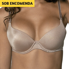 Sutiã Super-Up Miracle 069827. Taças em espuma moldada com volume interno, com aro. Eleva e aumenta visualmente o seios. Em elastano light. Cores: Branco, Preto e Bege. Tamanho: 40, 42, 44 e 46.