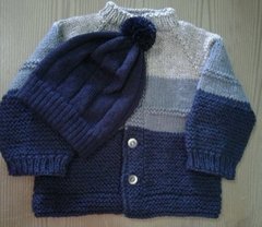 Conjunto Casaquinho e Touca tricô para bebê até 18 meses na internet