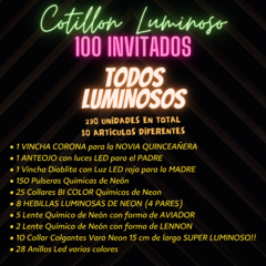 Combo Cotillón Luminoso Led Neon 100 Personas LU029 - comprar online