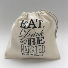 Bolsitas "Eat, drink and be married" x 100 unidades - comprar online