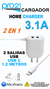 Cargador Pro21 Home charger 3.1a con cable Dual Usb en internet