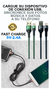 Cable USB cargador Aitech reforzado textil 2.4 a carga rapida - ONCELULAR 