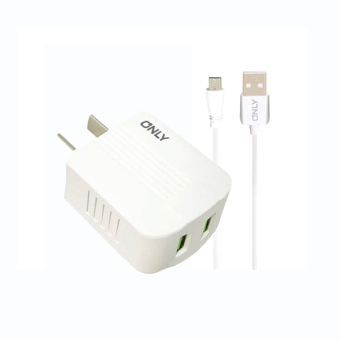 CARGADOR 2 PUERTOS USB 2.4A + CABLE USB - SOUL DUO CHARGE (MICRO USB 