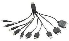 CARREGADOR CELULAR CABO UNIVERSAL USB (10 EM 1)