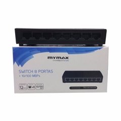 SWITCH 8 PORTAS 10/100MBPS - MYMAX/KNUP 25.005595