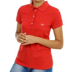 Polo Feminina Bordada Red Western na internet