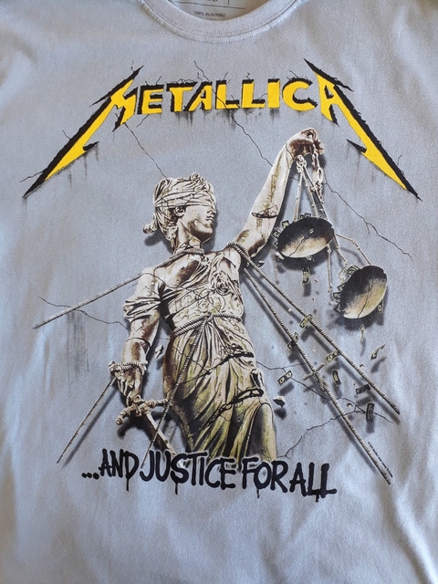 camiseta Metallica ...and justice for all CINZA - comprar online