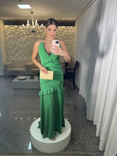 VESTIDO DE FESTA VERDE DISPONÍVEL PARA LOCAÇÃO (3098)