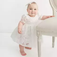 vestido de bebê batizado renda