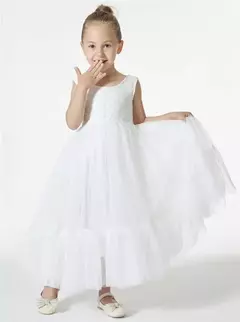 Vestido Infantil Boho Renda & Tule Primavera - Atelier CV Couture