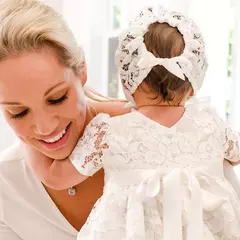 Vestido Bebê Batizado Renda Italiana - comprar online