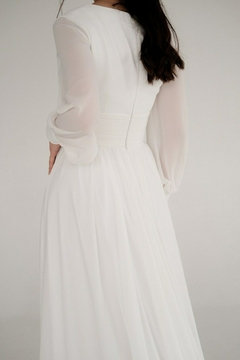Vestido Noiva Evasê Minimalista - loja online