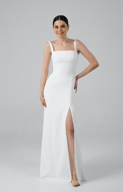 vestido noiva minimalista fenda