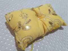 Almofada Porta Aliança Ouro - Atelier CV Couture