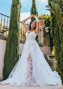 Vestido Noiva Princesa Fenda Bordado - loja online