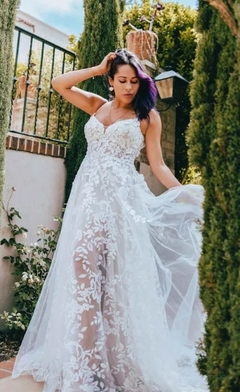 Vestido Noiva Princesa Fenda Bordado - Atelier CV Couture