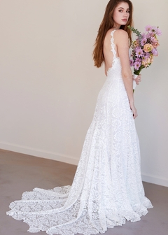 Bohemian lace wedding dress