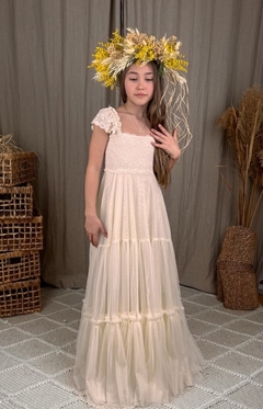 vestido daminha florista e primeira comunhão boho chic