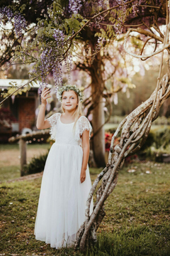 Vestido Menina Boho Rendas & Tule na internet