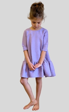 Vestido Infantil Boho Linho Camponesa - Atelier CV Couture