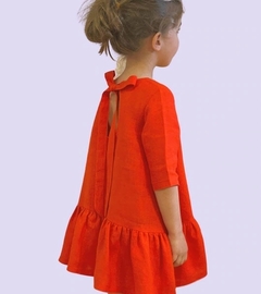 Vestido Infantil Boho Linho Camponesa - loja online