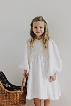 vestido princesa linho boho chic infantil