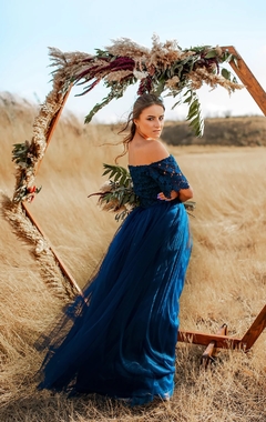 Vestido de noiva azul