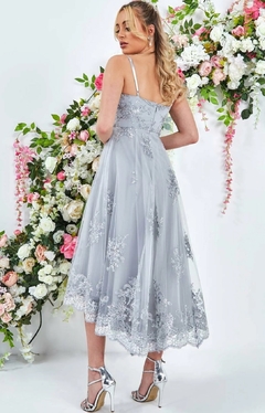 Vestido Midi Tule Floral na internet